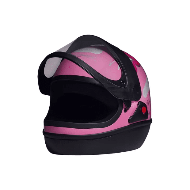 Capacete San Marino Femme Moto Integral Fechado Motoboy Flor Cor Rosa Tamanho do capacete 58
