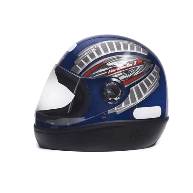 Capacete Moto Fechado Taurus Formula 1 Grafic Preto Brilho