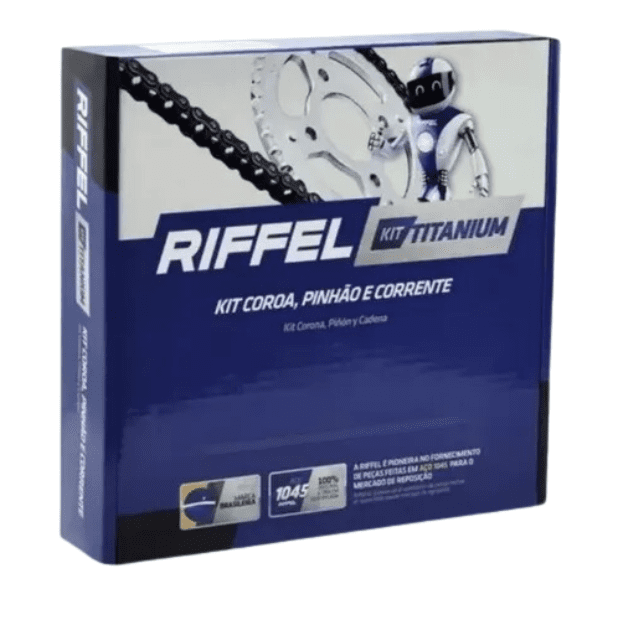 Kit Transmissão Moto Riffel Cg 125 Titan 125 83 Até 99 1045