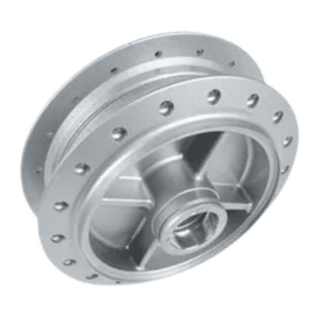 Par Cubo De Roda Diant./tras. Ybr 125 Tambor + Jogo De Raios