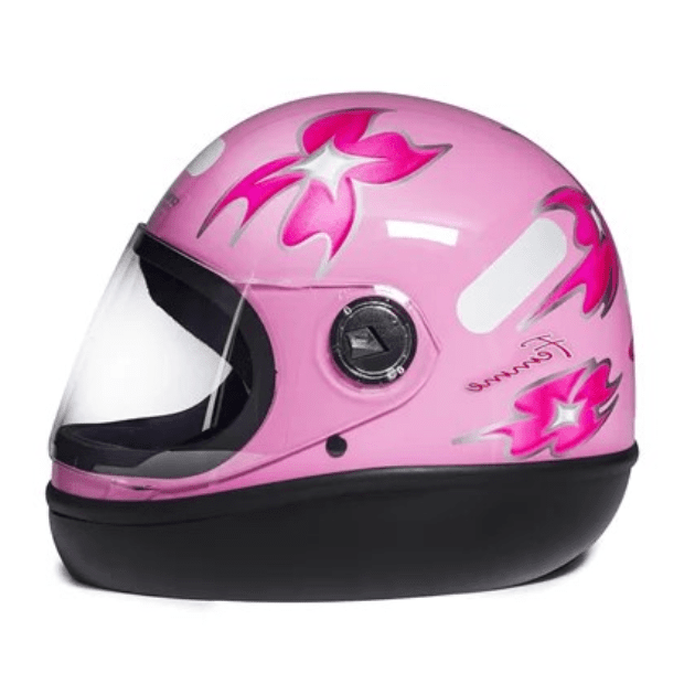 Capacete San Marino Femme Moto Integral Fechado Motoboy Flor Cor Rosa Tamanho do capacete 58
