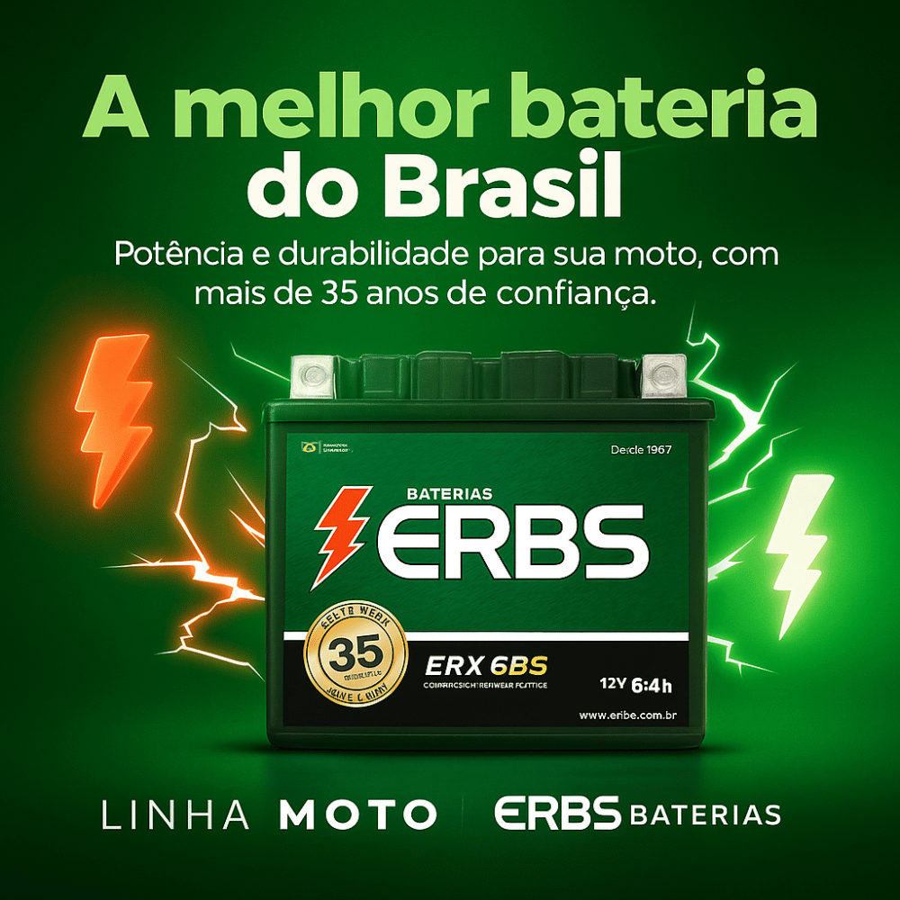 Bateria 6ah Erbs Erx6bs Honda Bros 125 150 160