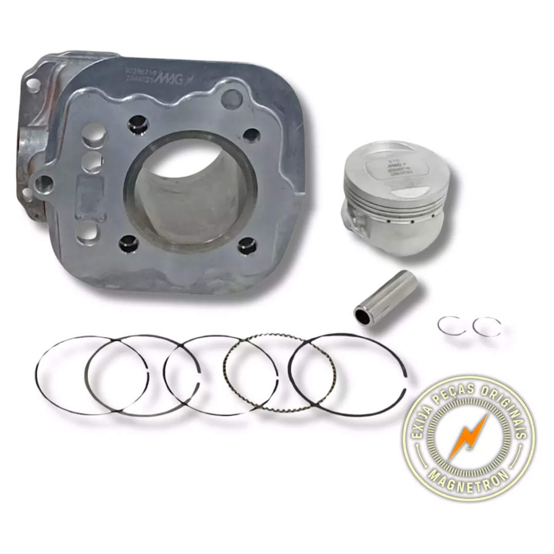 Kit Cilindro Magnetron com Pistão e Anel Honda CG 125 / Fan 05-08 / Titan 125 02-04