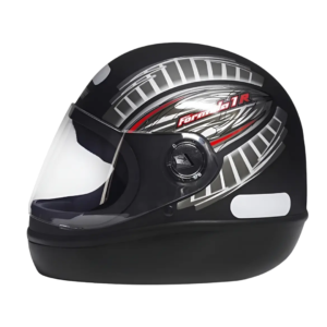Capacete Moto Fechado Taurus Formula 1 Grafic Preto Brilho