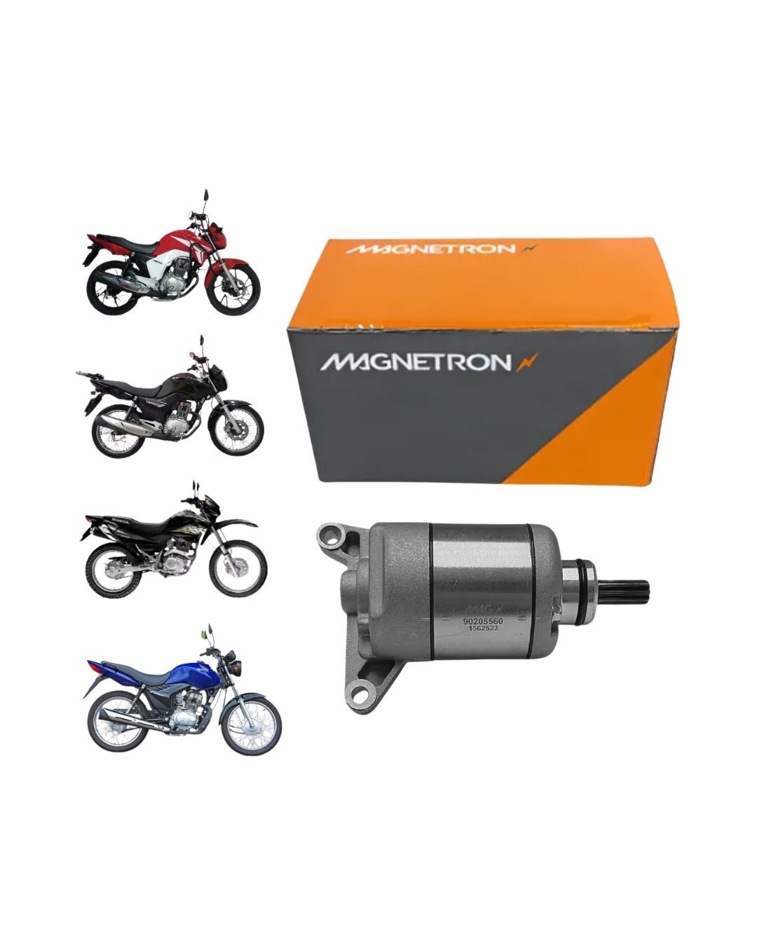 Motor de Partida Cg 125 Fan Cg 150 Fan Cg 150 Titan Nxr 150 Bros Magnetron