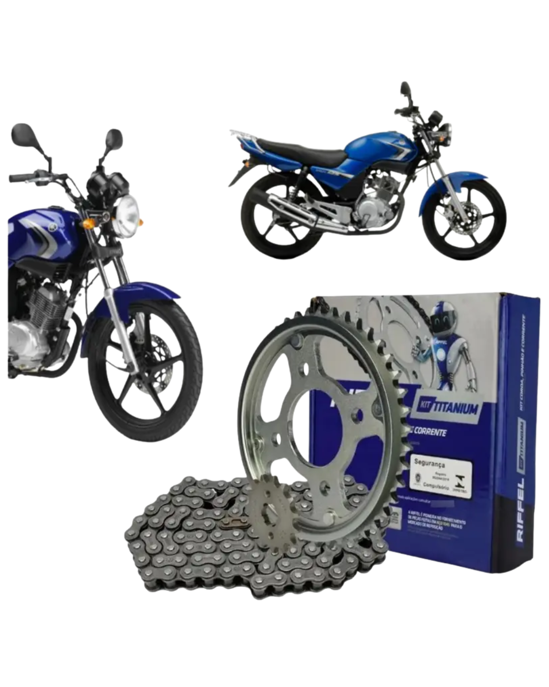 Kit Tração Factor Ybr 125 2013 2014 2015 2016