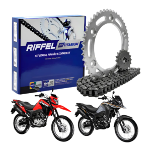 Kit Relação Honda Nxr Bros 160 / Xre 190 Titanium Aço 1045