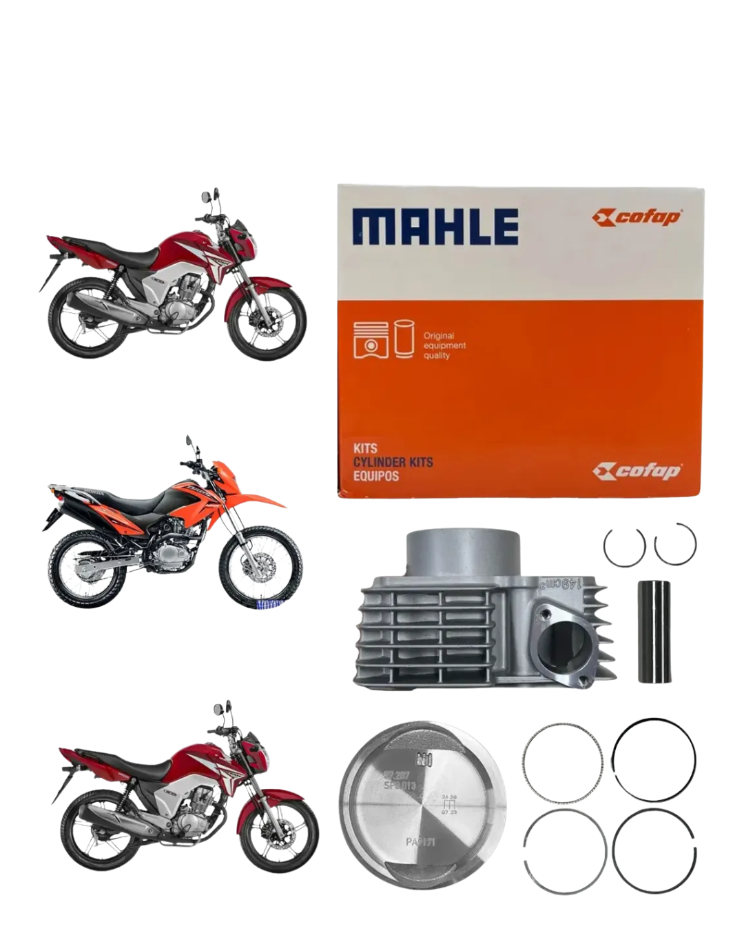 Kit Cilindro Cofap com Pistão e Anel Honda 150 CC Titan / CG / Fan