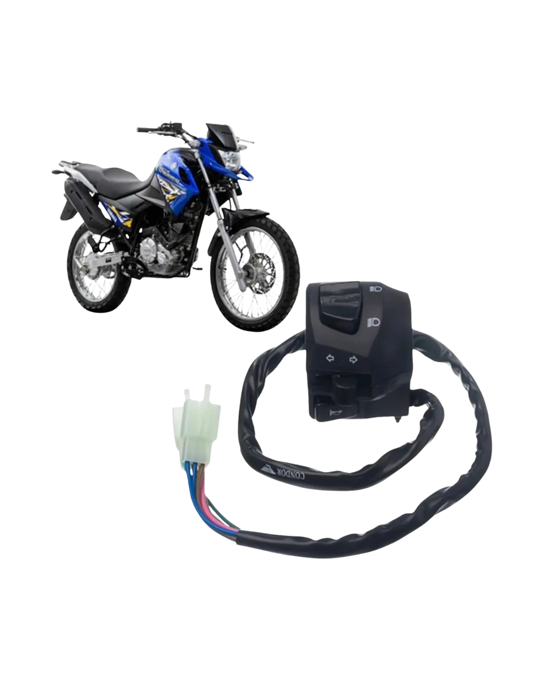 Conjunto Interruptor Luz Condor Le Xtz Crosser 150 Ed 15-16 - Imagem 2