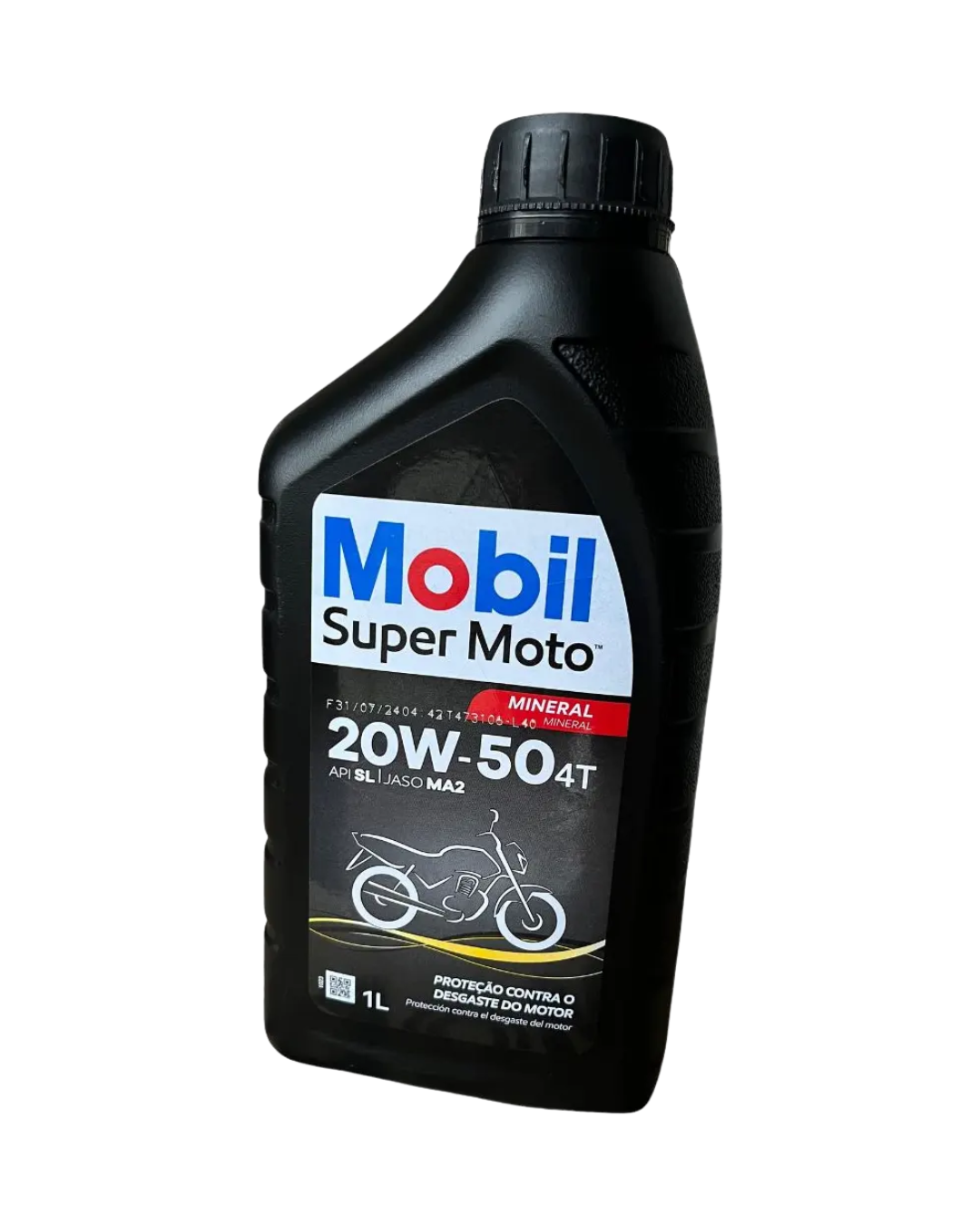 Oleo de Moto Mobil Super Moto 20w50 Mineral 4t 1lt - Imagem 2