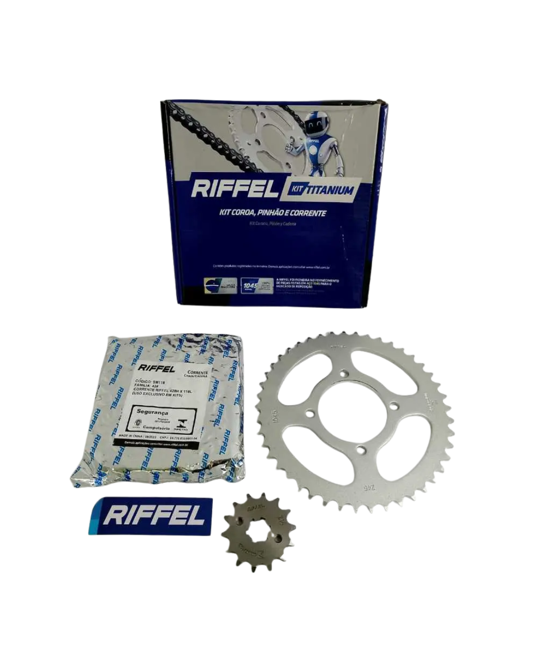 Kit Tração Factor Ybr 125 2013 2014 2015 2016 - Imagem 2