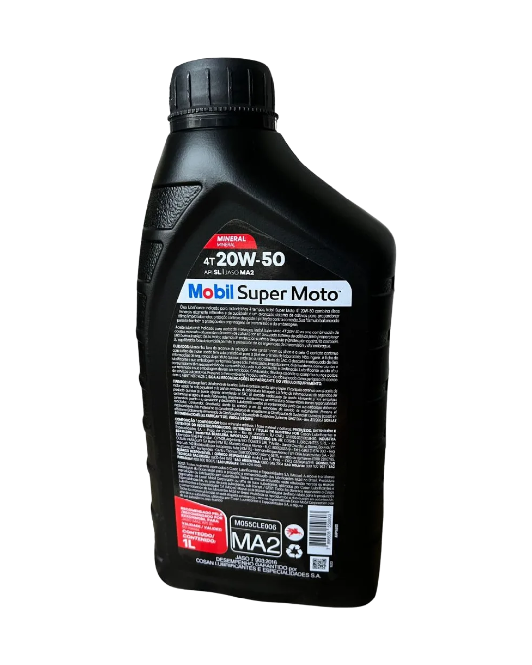 Oleo de Moto Mobil Super Moto 20w50 Mineral 4t 1lt - Imagem 3