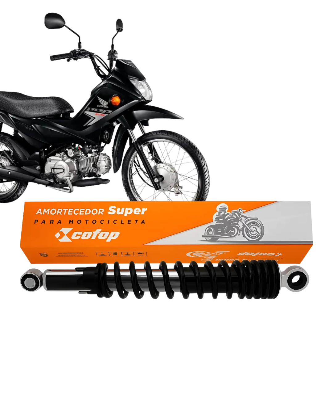 Amortecedor Traseiro Honda Pop 100 Pop 110 Cofap Original
