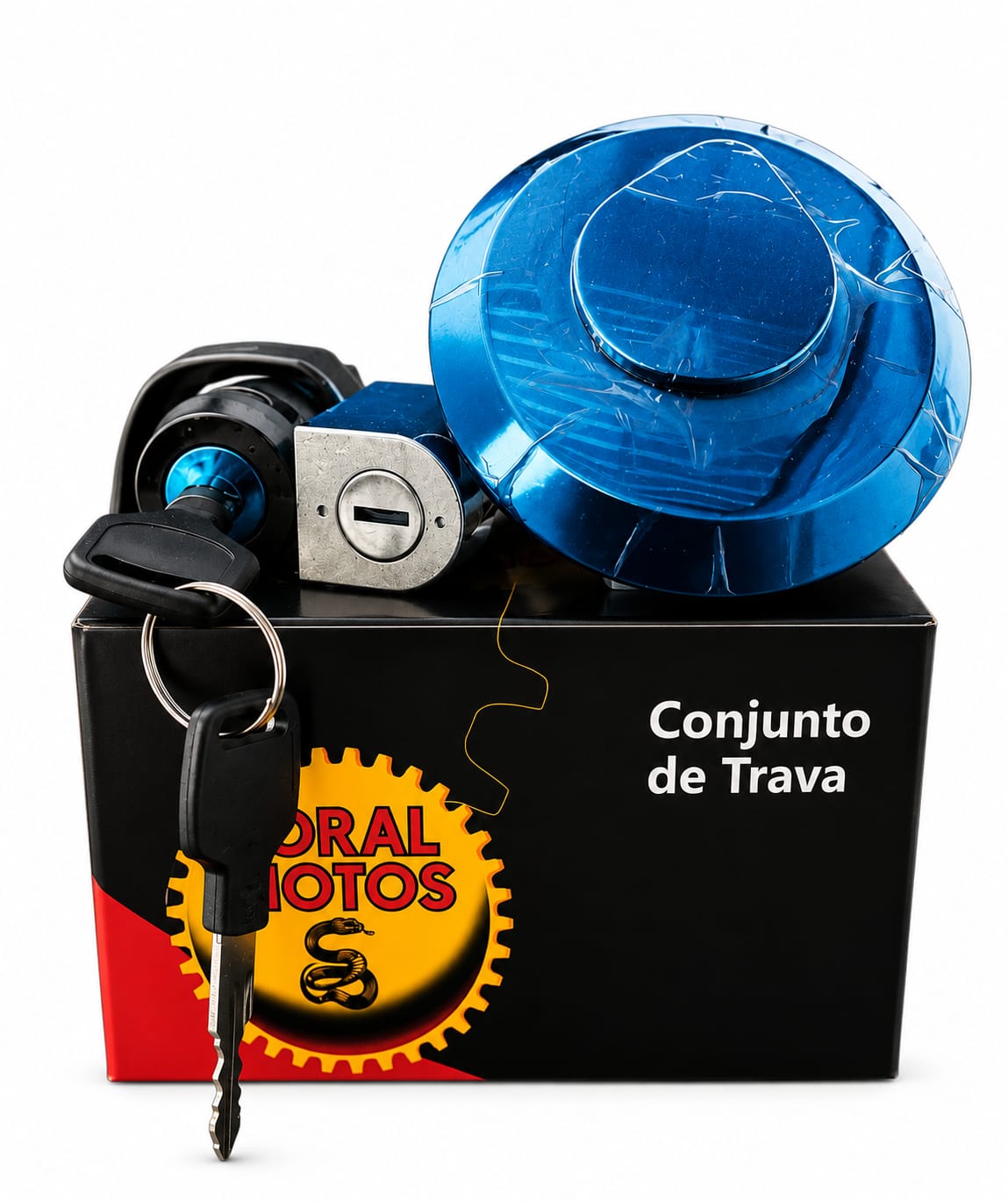 Conjunto Kit Chave Ignição Fan 125 2009 A 2013 3pçs